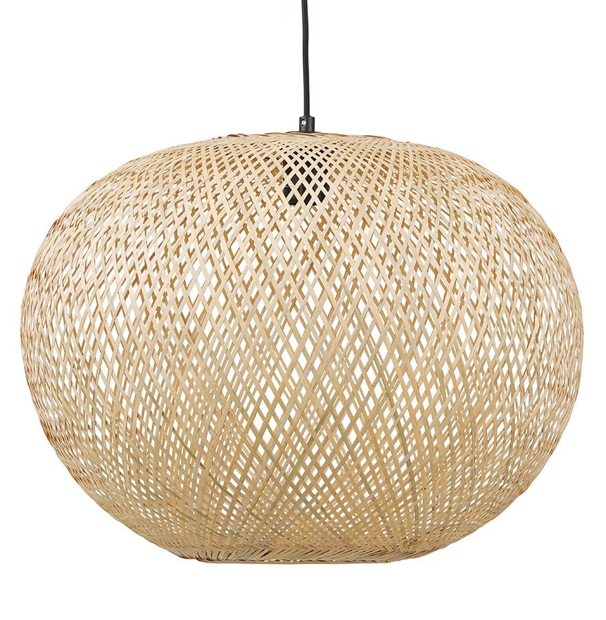 kokoon design Round pendant light 'CASIMIRA BIG' in natural bamboo