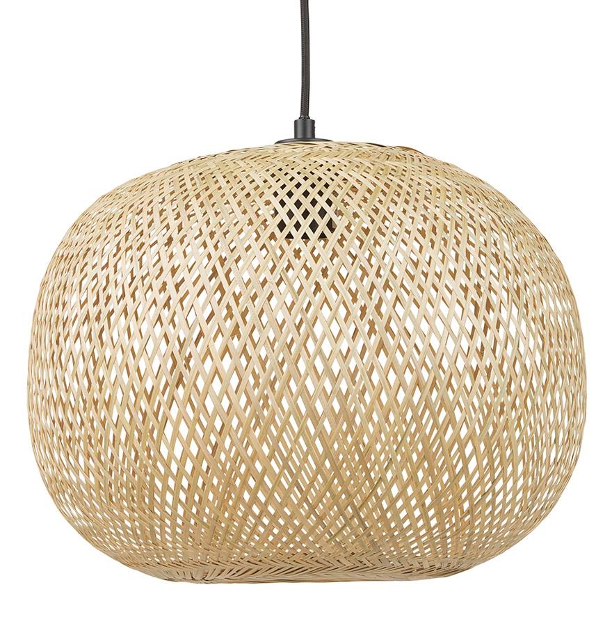 kokoon design Round pendant light 'CASIMIRA MINI' in natural bamboo