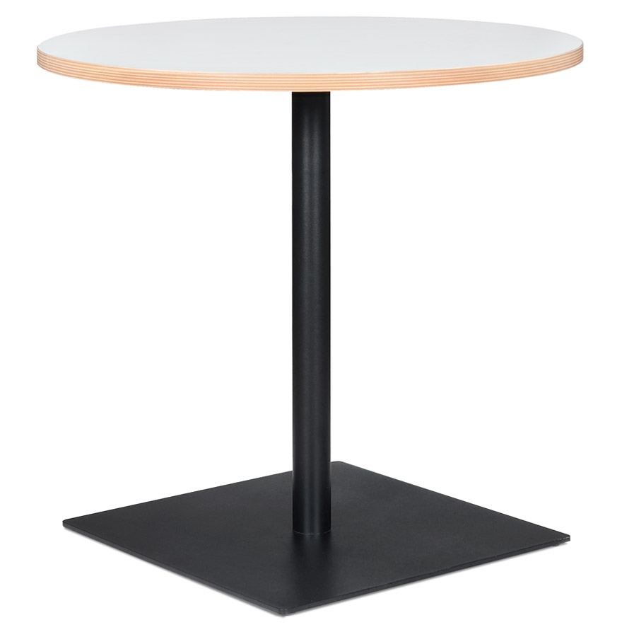 kokoon design Round table 'FUSION ROUND' white and black structure - Ø 80 cm