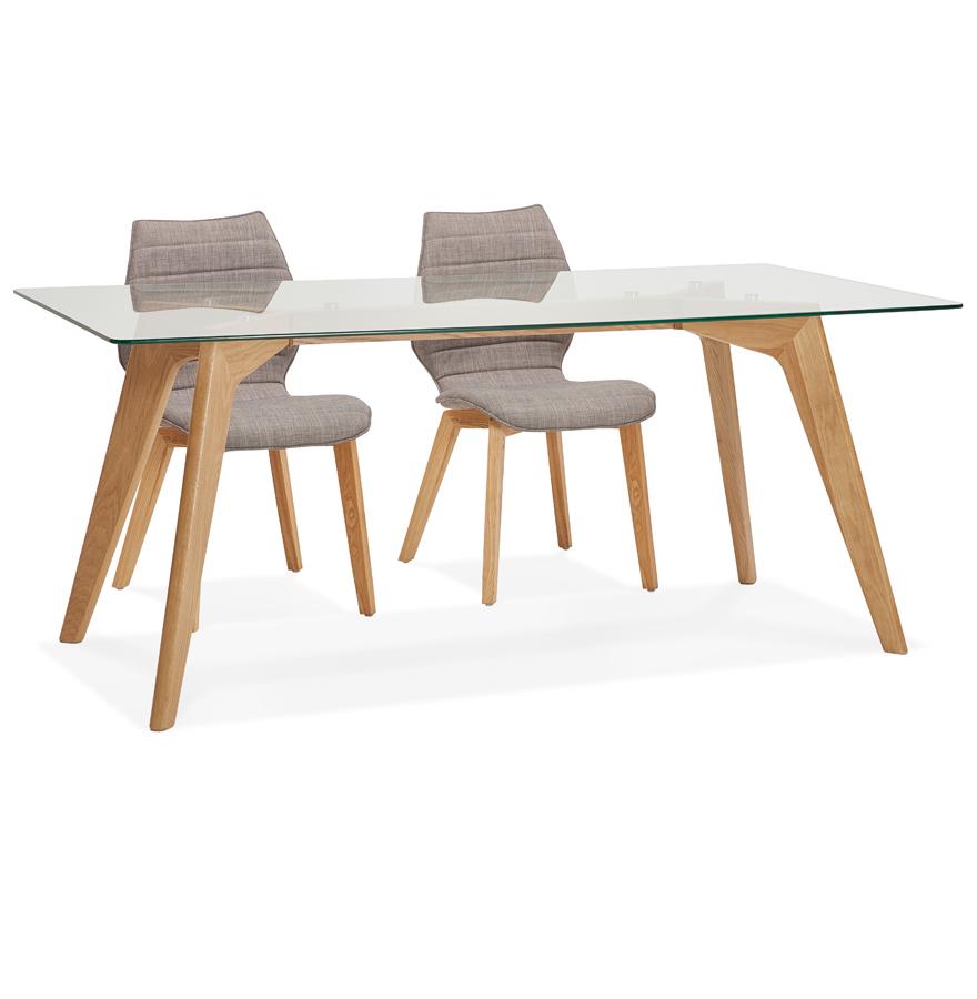 kokoon design SALTO' designer glass dining room table - 180x90 cm
