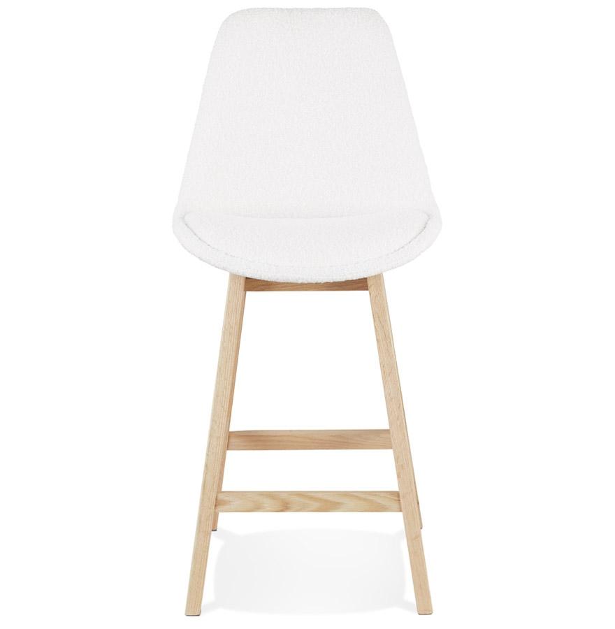 Kokoon Design SANDRA MINI' Mid-height Snack Stool In White Pilled Fabric Scandinavian Style