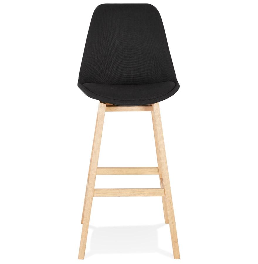 Kokoon Design Scandinavian Bar Stool 'TERESA' In Black Fabric