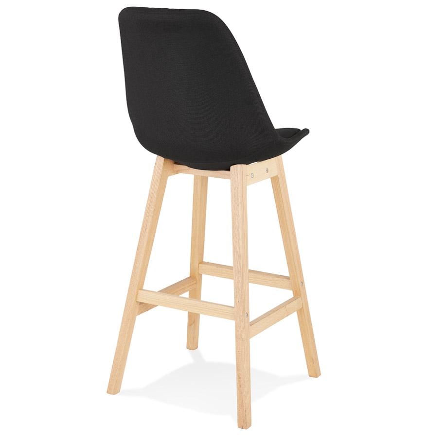 Kokoon Design Scandinavian Bar Stool 'TERESA' In Black Fabric