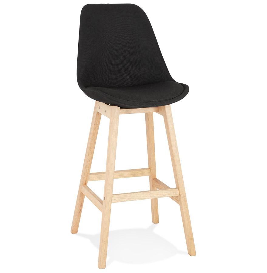kokoon design Scandinavian bar stool 'TERESA' in black fabric