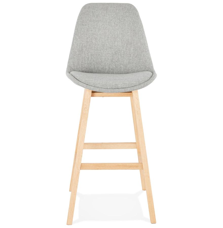 Kokoon Design Scandinavian Bar Stool 'TERESA' In Gray Fabric