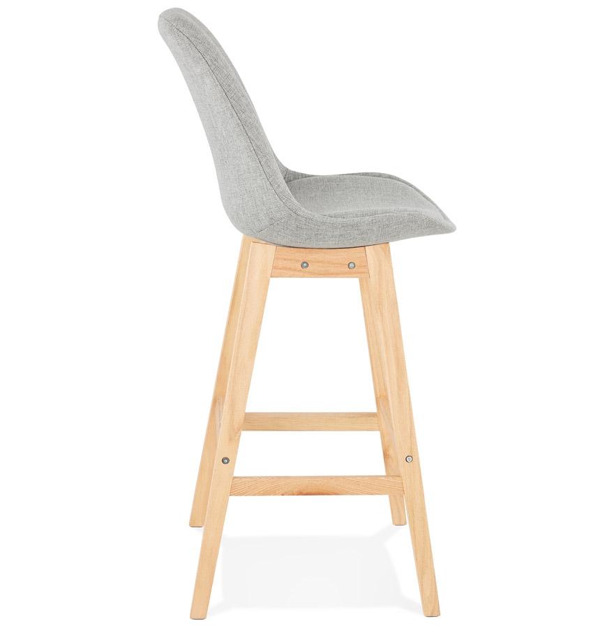 Kokoon Design Scandinavian Bar Stool 'TERESA' In Gray Fabric