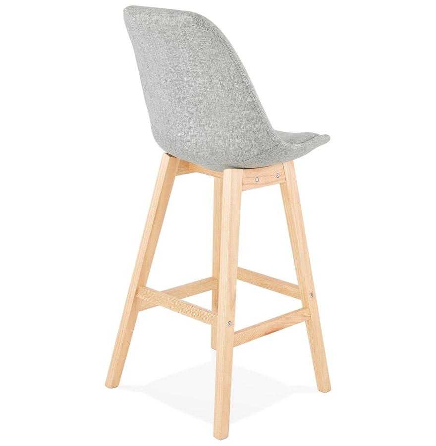 Kokoon Design Scandinavian Bar Stool 'TERESA' In Gray Fabric
