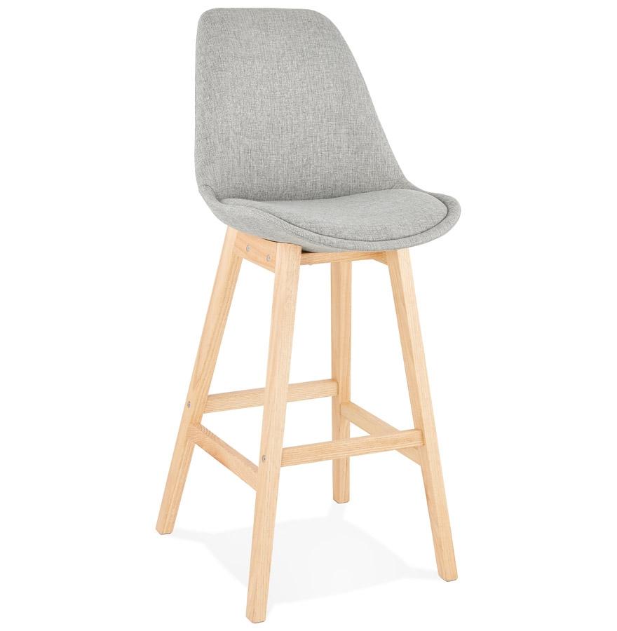 kokoon design Scandinavian bar stool 'TERESA' in gray fabric kokoon design Scandinavian bar stool 'TERESA' in gray fabric