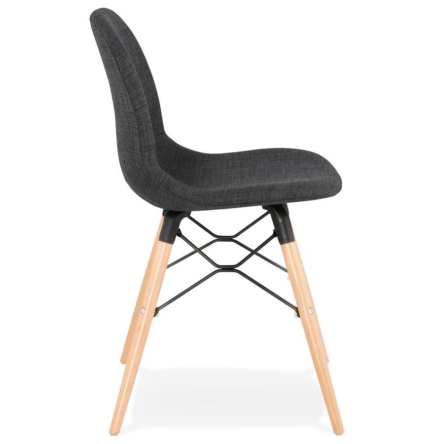 Kokoon Design Scandinavian Chair 'BIZON' In Dark Gray Fabric