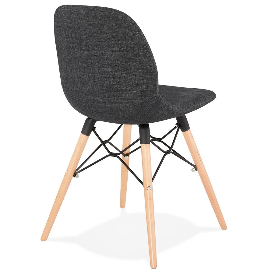Kokoon Design Scandinavian Chair 'BIZON' In Dark Gray Fabric