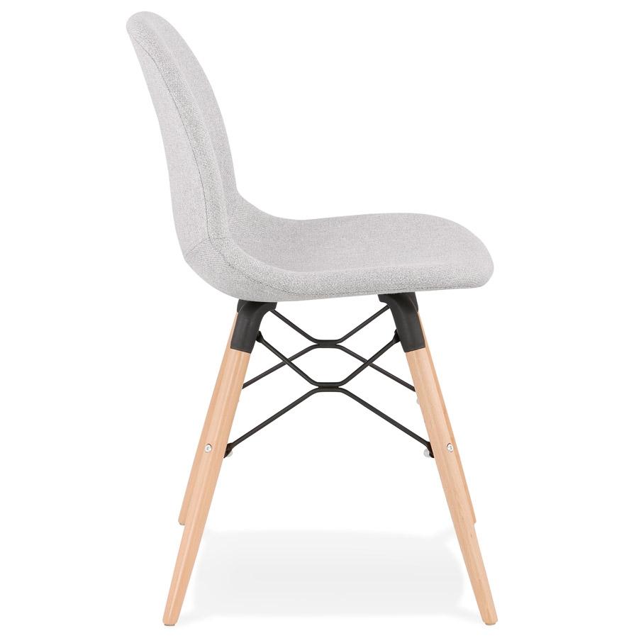 Kokoon Design Scandinavian Chair 'BIZON' In Light Gray Fabric