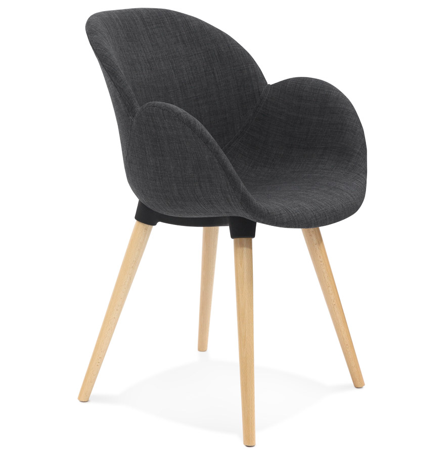kokoon design Scandinavian design chair 'TAPIOCA' in dark gray fabric