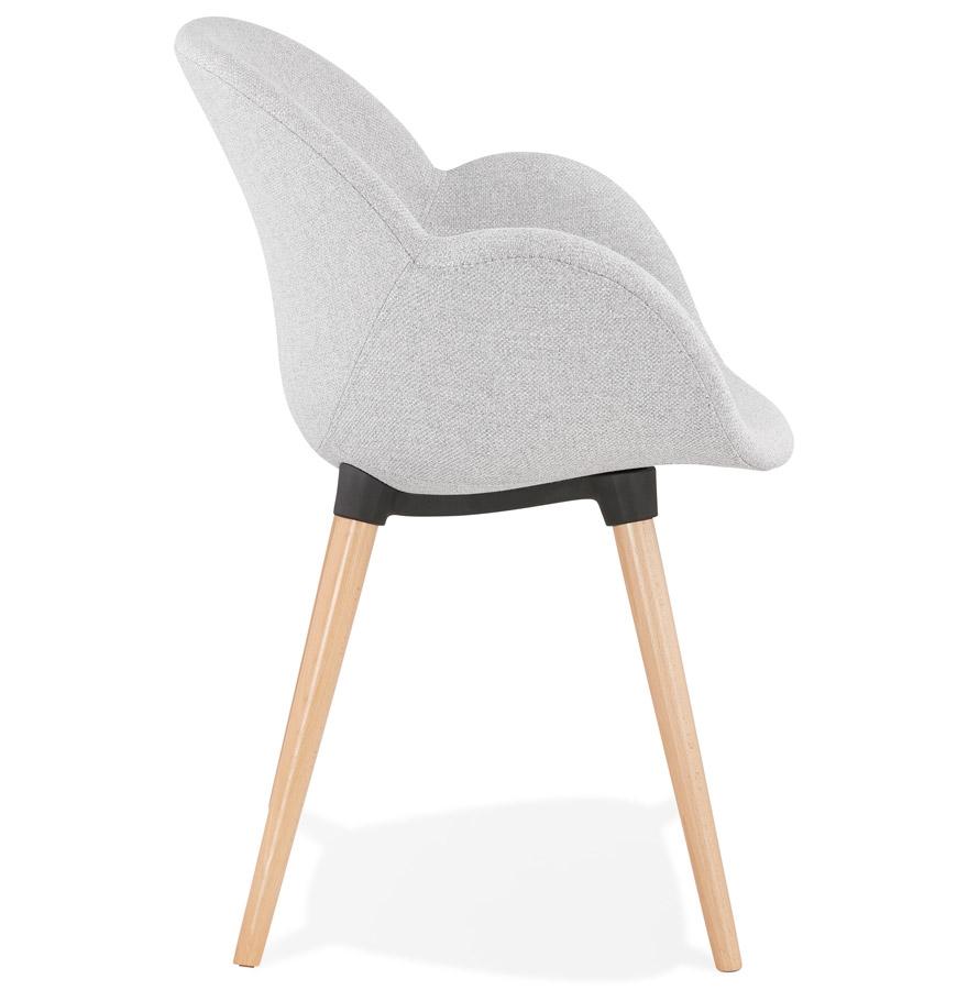 Kokoon Design Scandinavian Design Chair 'TAPIOCA' In Light Gray Fabric