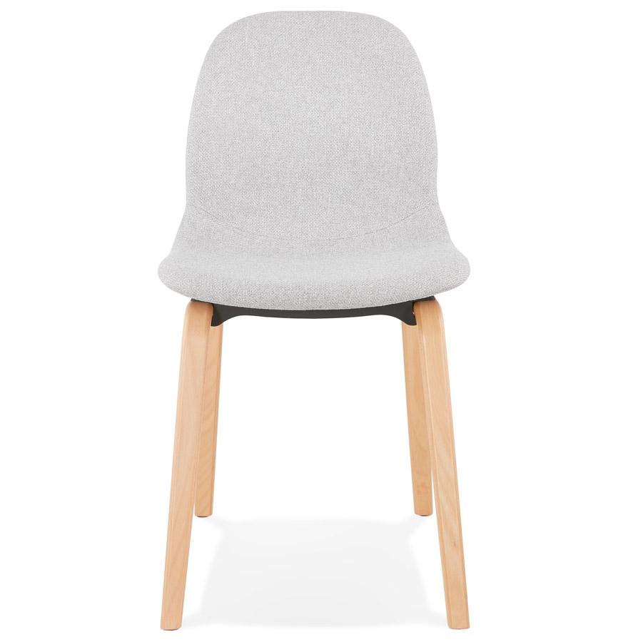 Kokoon Design Scandinavian Dining Room Chair 'CELTIK' In Light Gray Fabric