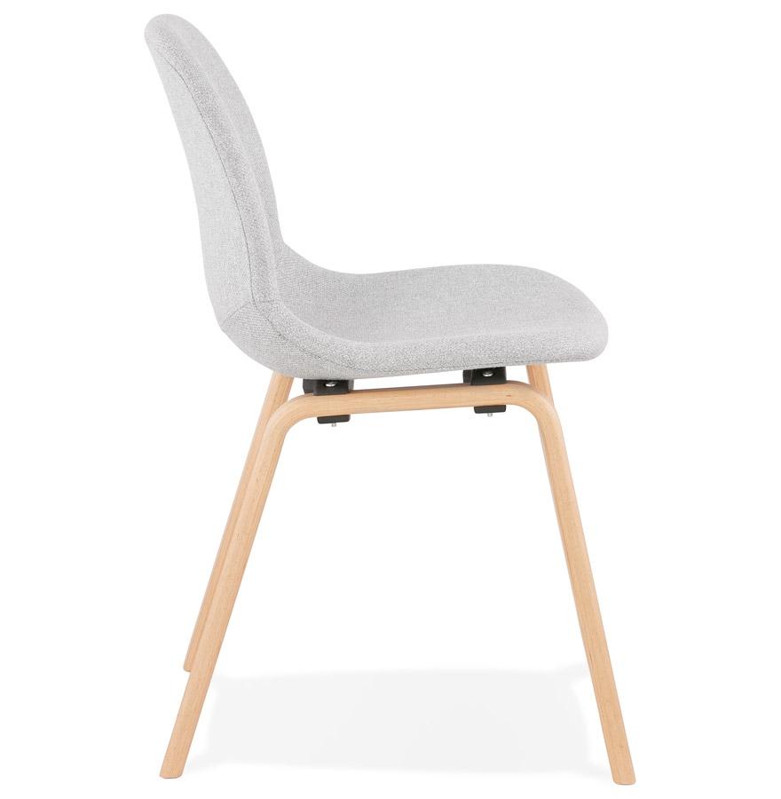 Kokoon Design Scandinavian Dining Room Chair 'CELTIK' In Light Gray Fabric