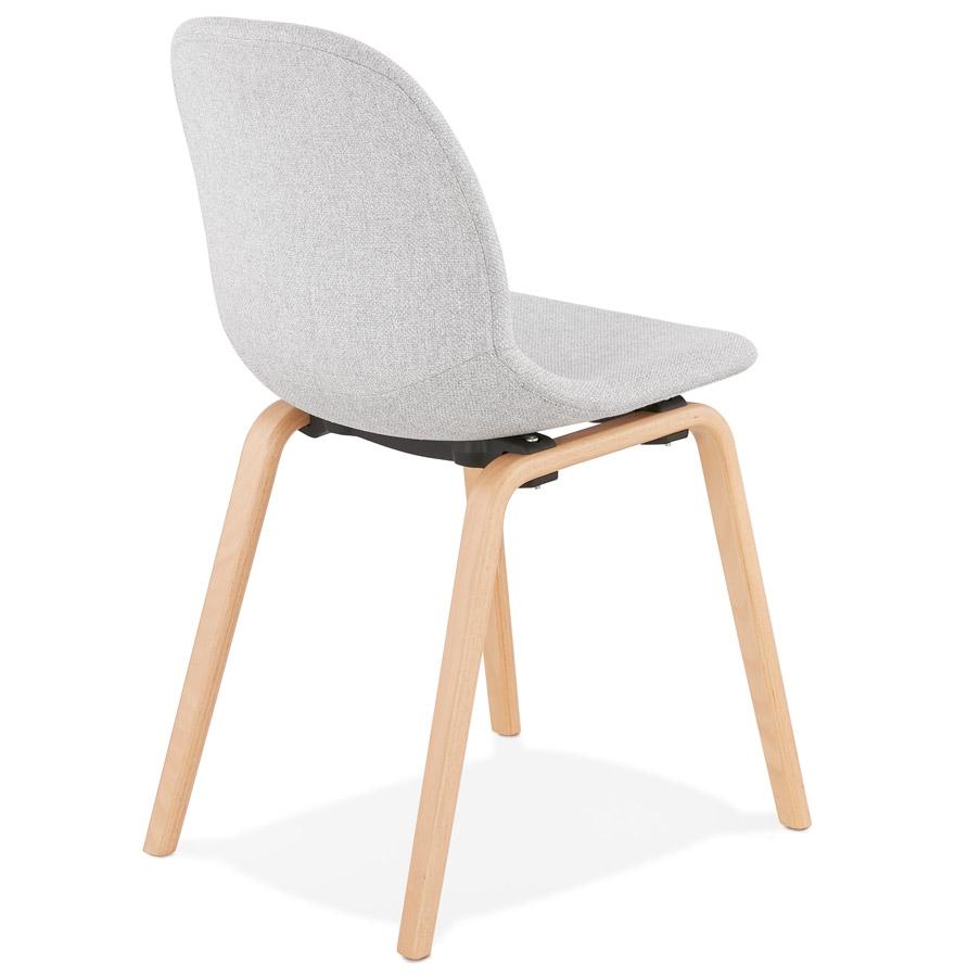 Kokoon Design Scandinavian Dining Room Chair 'CELTIK' In Light Gray Fabric