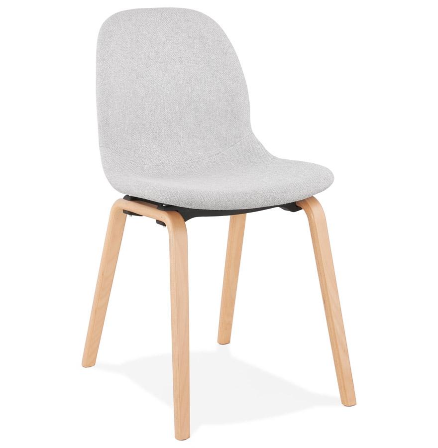 kokoon design Scandinavian dining room chair 'CELTIK' in light gray fabric