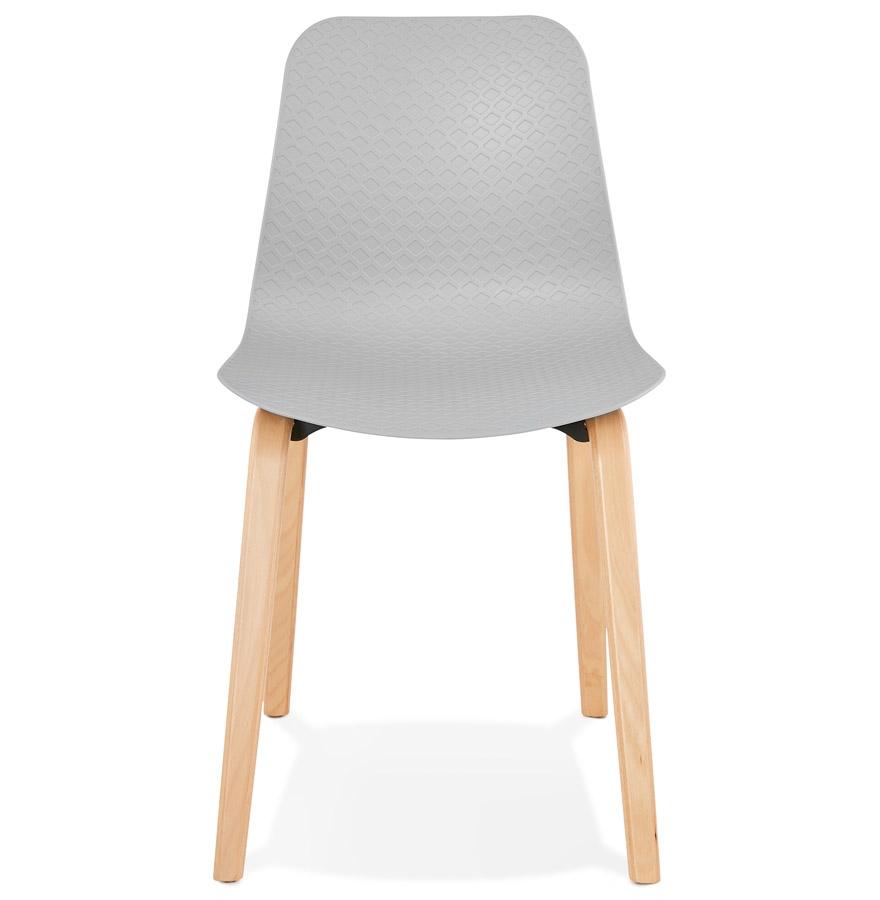 Kokoon Design Scandinavian Gray 'PACIFIK' Chair With Natural Finish Wooden Legs