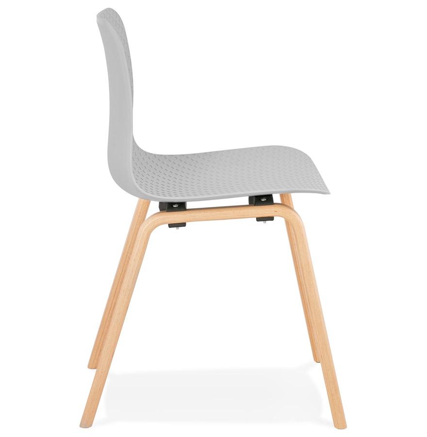 Kokoon Design Scandinavian Gray 'PACIFIK' Chair With Natural Finish Wooden Legs
