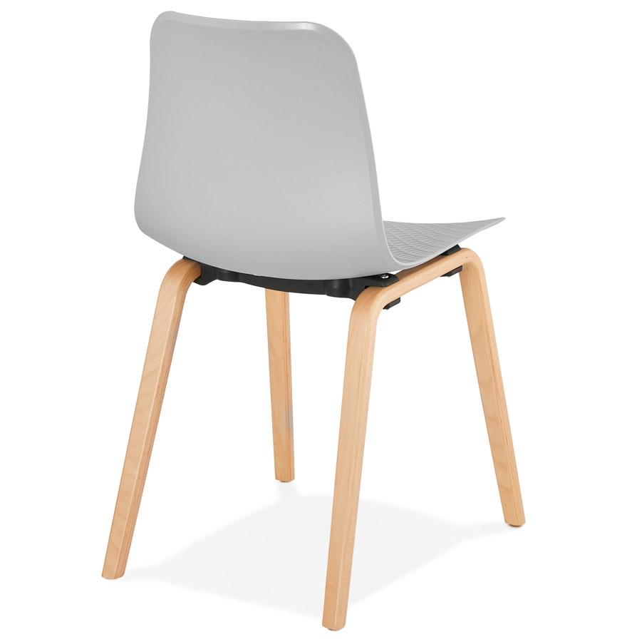 Kokoon Design Scandinavian Gray 'PACIFIK' Chair With Natural Finish Wooden Legs