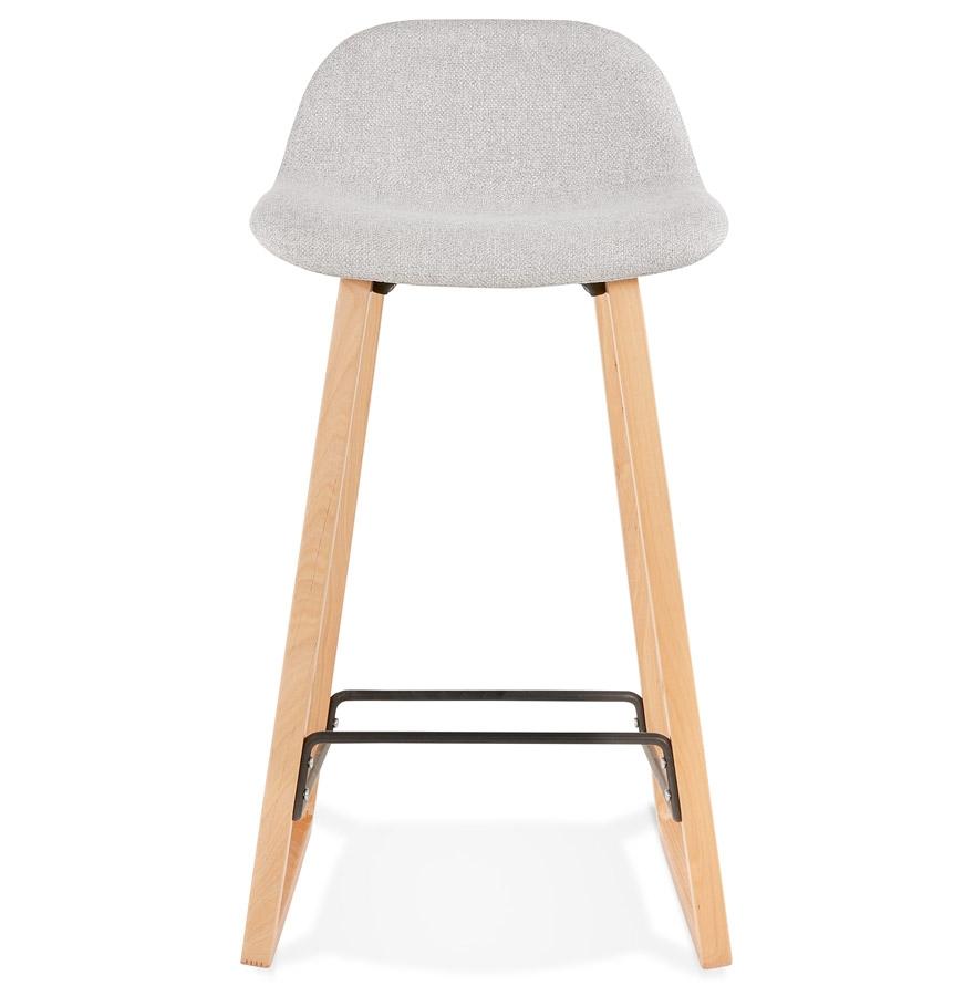 Kokoon Design Scandinavian Mid-height Snack Stool 'BALTIK MINI' In Light Gray Fabric
