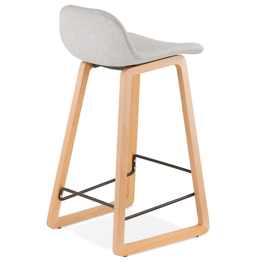 Kokoon Design Scandinavian Mid-height Snack Stool 'BALTIK MINI' In Light Gray Fabric