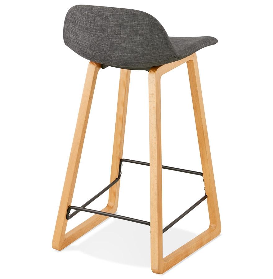 Kokoon Design Scandinavian Mid-height Snack Stool 'BALTIK MINI' In Gray Fabric