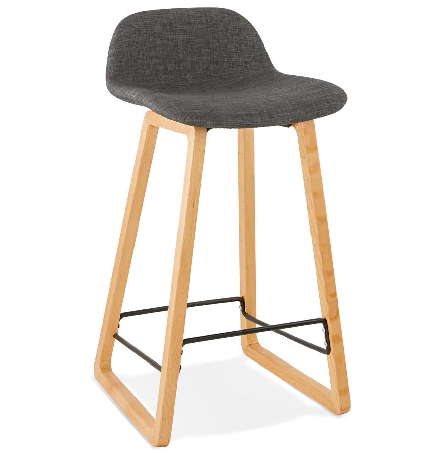 kokoon design Scandinavian mid-height snack stool 'BALTIK MINI' in gray fabric