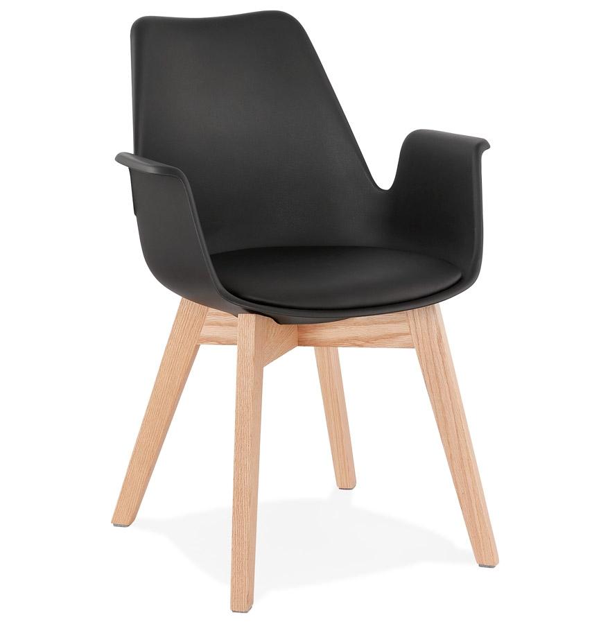 kokoon design Scandinavian style black 'MISTRAL' chair with armrests