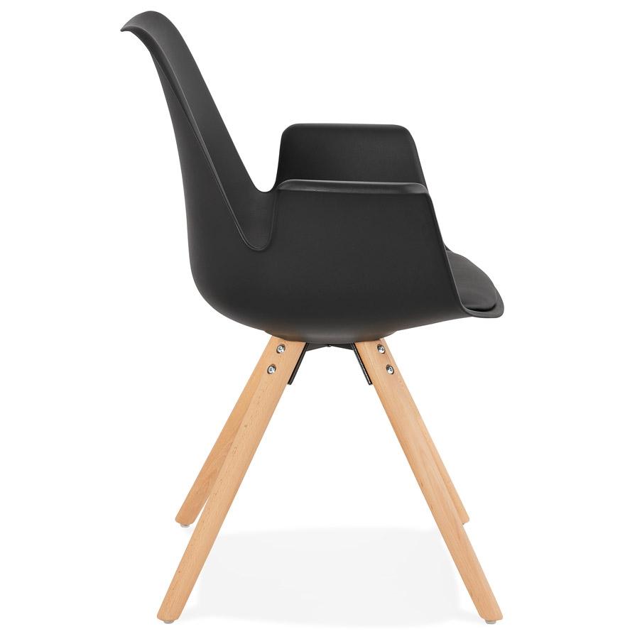 Kokoon Design Scandinavian Style Black 'ZALIK' Chair With Armrests
