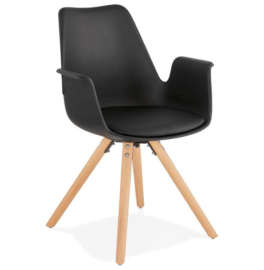 kokoon design Scandinavian style black 'ZALIK' chair with armrests kokoon design Scandinavian style black 'ZALIK' chair with armrests