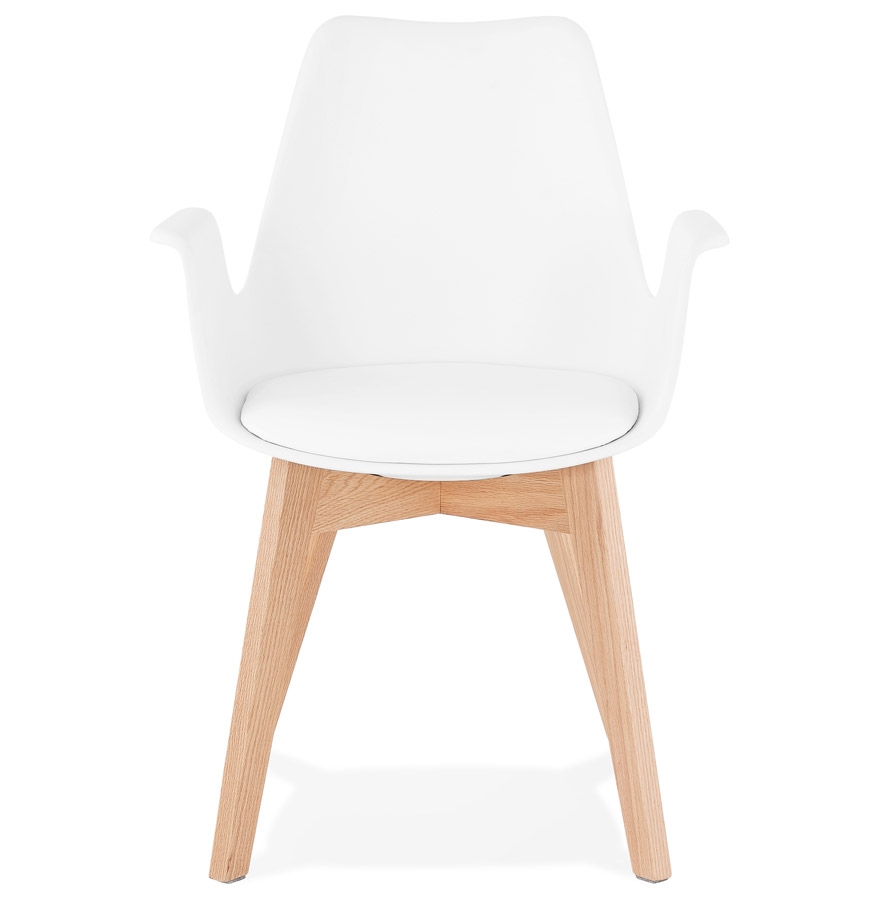 Kokoon Design Scandinavian Style White 'MISTRAL' Chair With Armrests