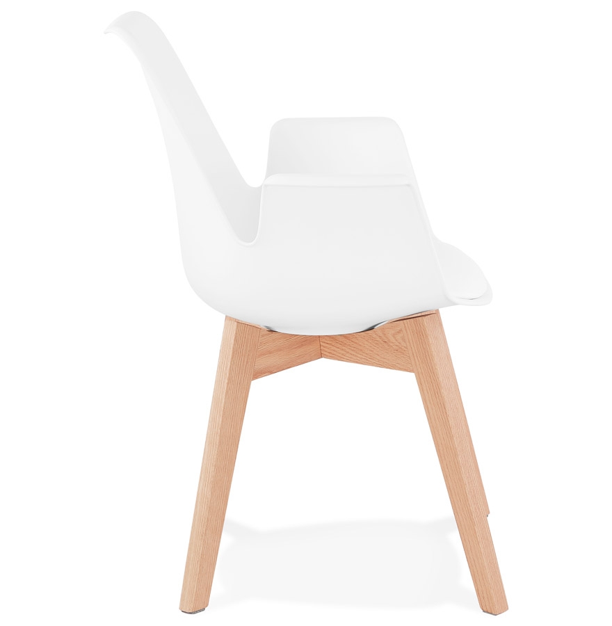 Kokoon Design Scandinavian Style White 'MISTRAL' Chair With Armrests