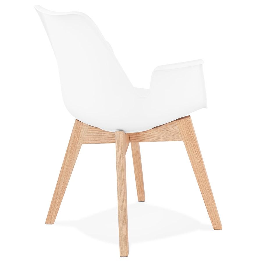 Kokoon Design Scandinavian Style White 'MISTRAL' Chair With Armrests