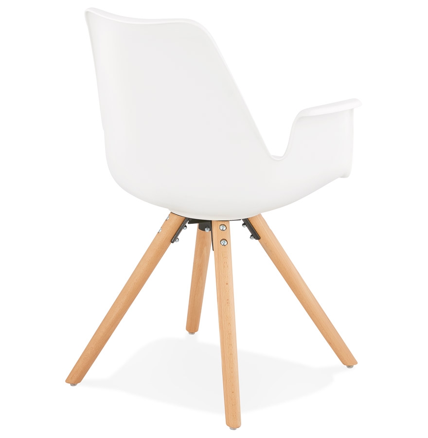 Kokoon Design Scandinavian Style White 'ZALIK' Chair With Armrests