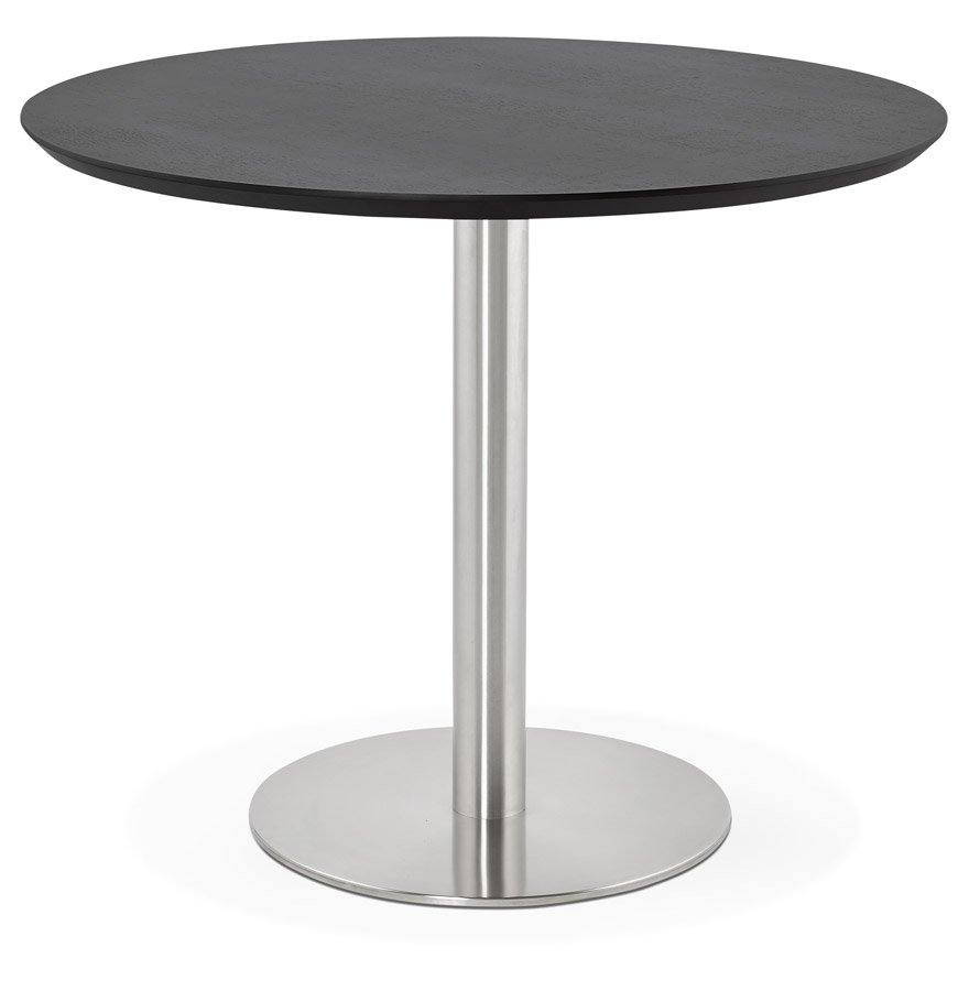 kokoon design Small black round office / dining table 'INDIANA' - Ø 90 cm