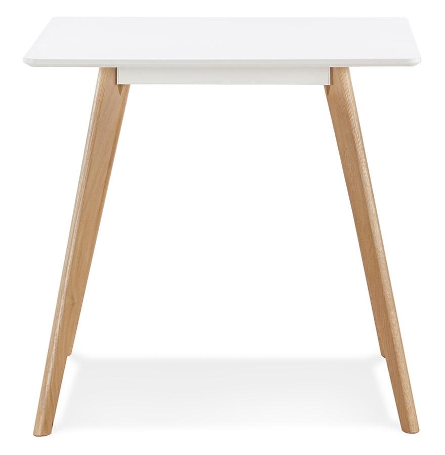 Kokoon Design Small 'GENIUS' Dining Table In White Finished Wood - 80x80 Cm
