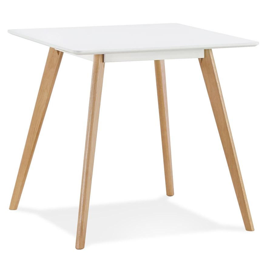 kokoon design Small 'GENIUS' dining table in white finished wood - 80x80 cm