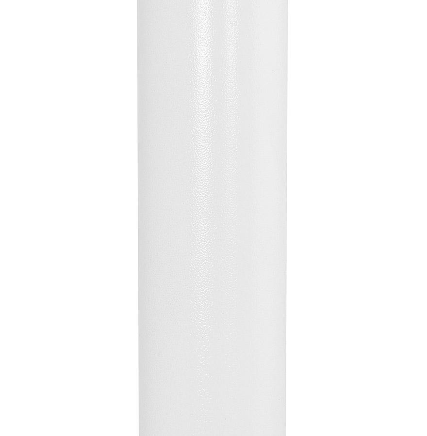 Kokoon Design Small Round 'BASTILLE' Dining Table In Natural Finish Wood And White Cast Iron - Ø 60 Cm