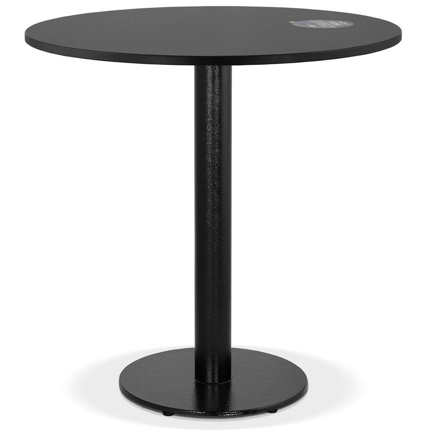 kokoon design Small round 'LUCETTE' dining table in wood and black cast iron - Ø 68 cm