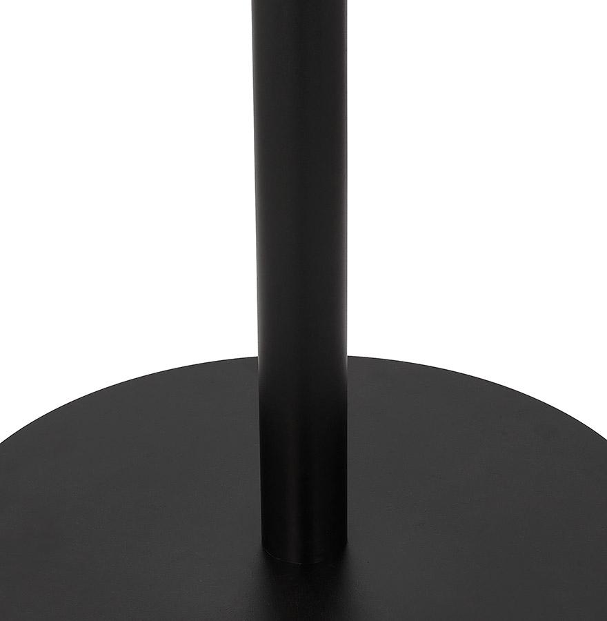 Kokoon Design Small Round White 'YOGI' Bistro Table With A Black Metal Leg - Ø 60 Cm