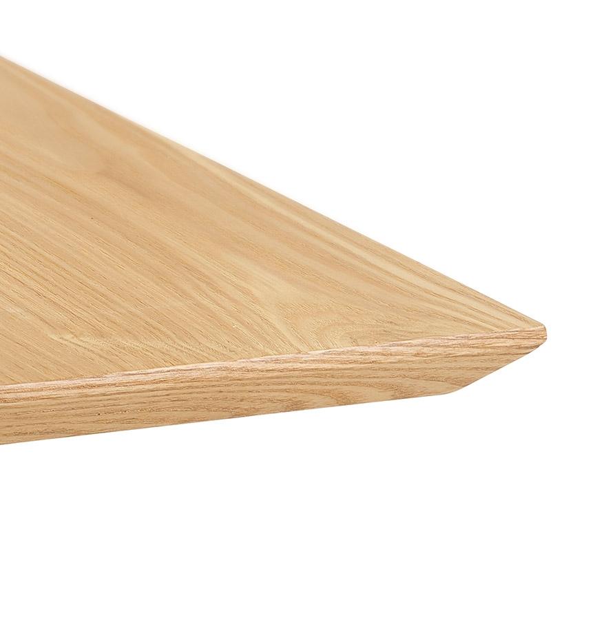 Kokoon Design Small Square Dining Table 'REGIS' In Natural Finish Wood And White Cast Iron - 70x70 Cm