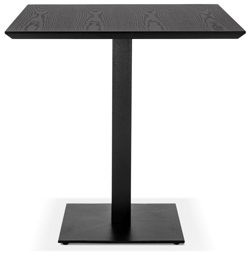 Kokoon Design Small Square Dining Table 'REGIS' In Wood And Black Cast Iron - 70x70 Cm