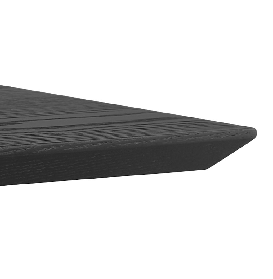 Kokoon Design Small Square Dining Table 'REGIS' In Wood And Black Cast Iron - 70x70 Cm