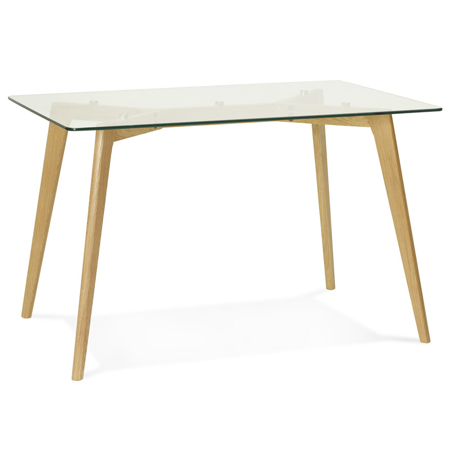 kokoon design Small straight glass table / desk 'BUGY' - 120x80 cm