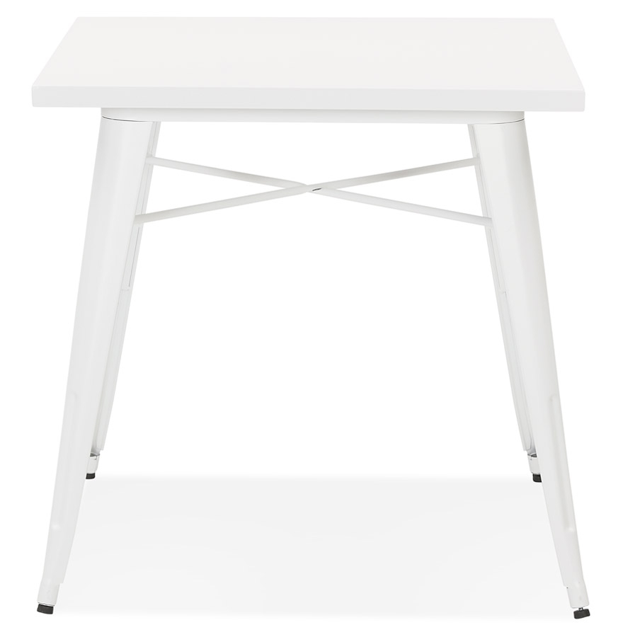 Kokoon Design Small White Industrial Style 'LALOU' Dinner Table - 76x76 Cm
