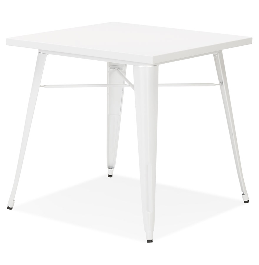 Kokoon Design Small White Industrial Style 'LALOU' Dinner Table - 76x76 Cm