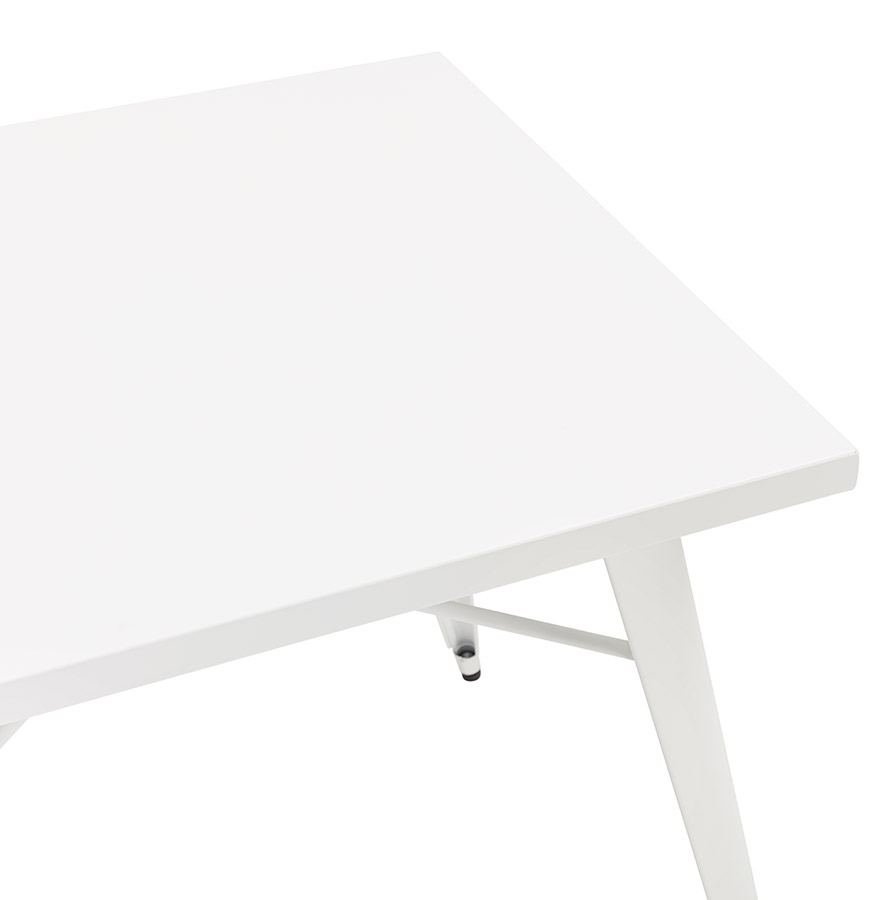 Kokoon Design Small White Industrial Style 'LALOU' Dinner Table - 76x76 Cm