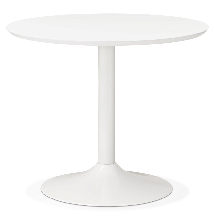 kokoon design Small white round office / dining table 'BARABAR' - Ø 90 cm
