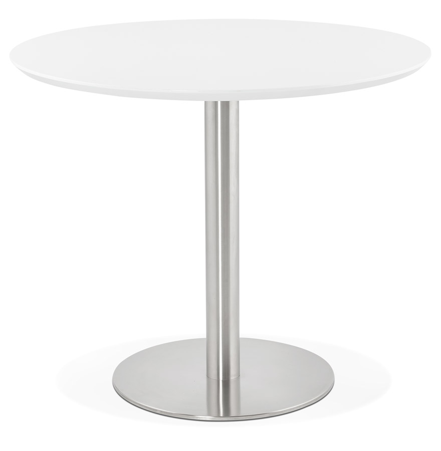kokoon design Small white round office / dining table 'INDIANA' - Ø 90 cm